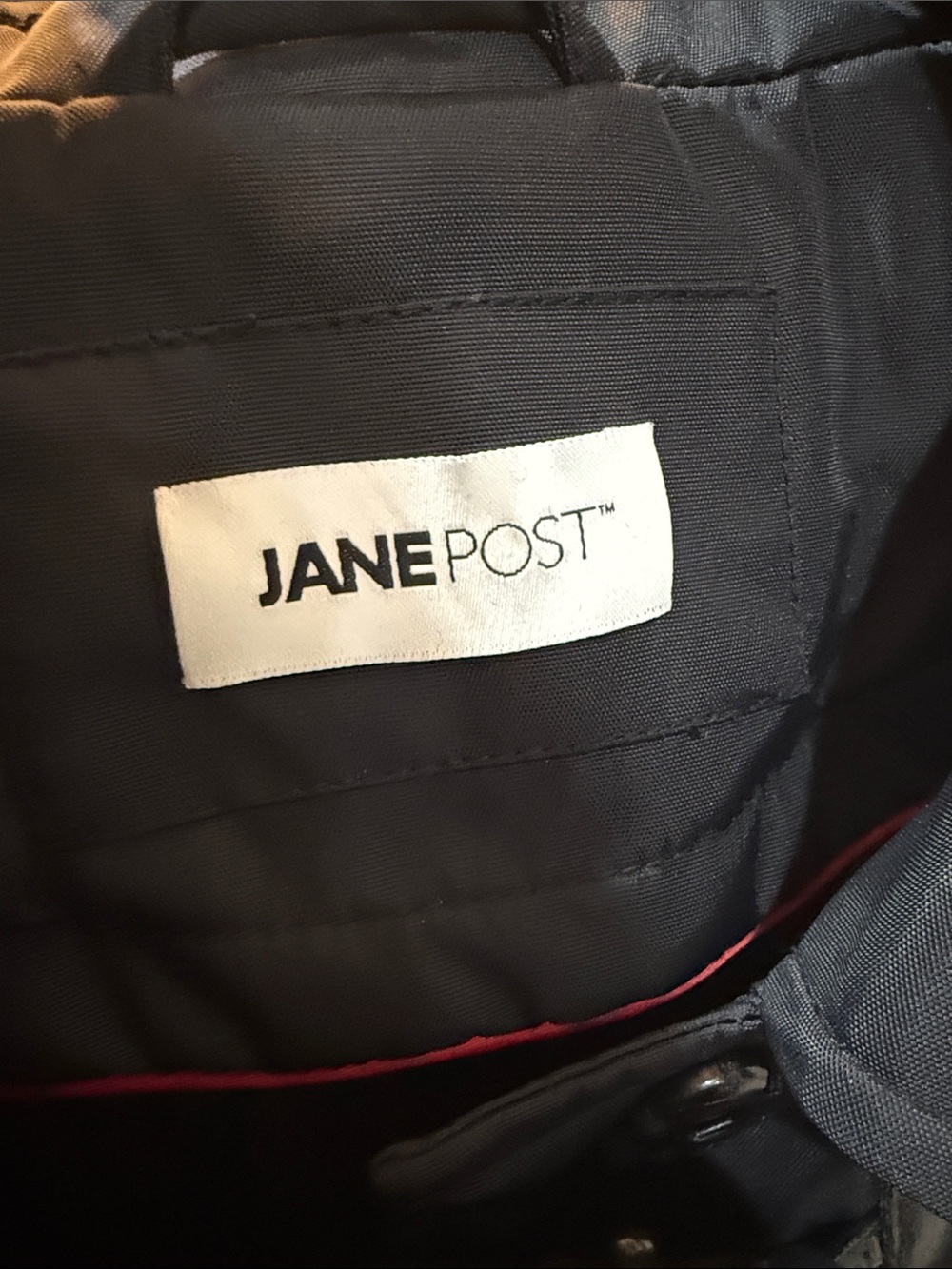 JANE POST  Women’s Black Raincoat with Red Trim
XXL - Picture 4 of 4